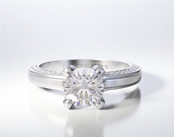 PAVE SOLITAIRE RING ENG085